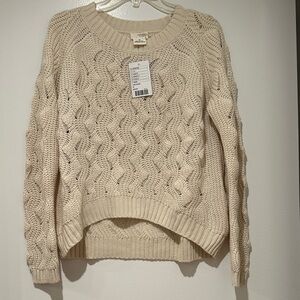 Elegant Cream Knit Sweater